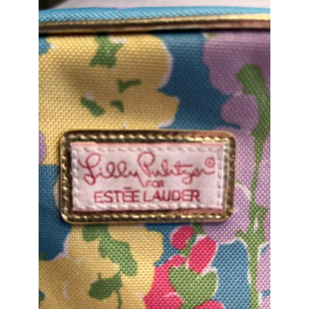 Lilly Pulitzer Estee Lauder Floral Cosmetic Makeup Bag